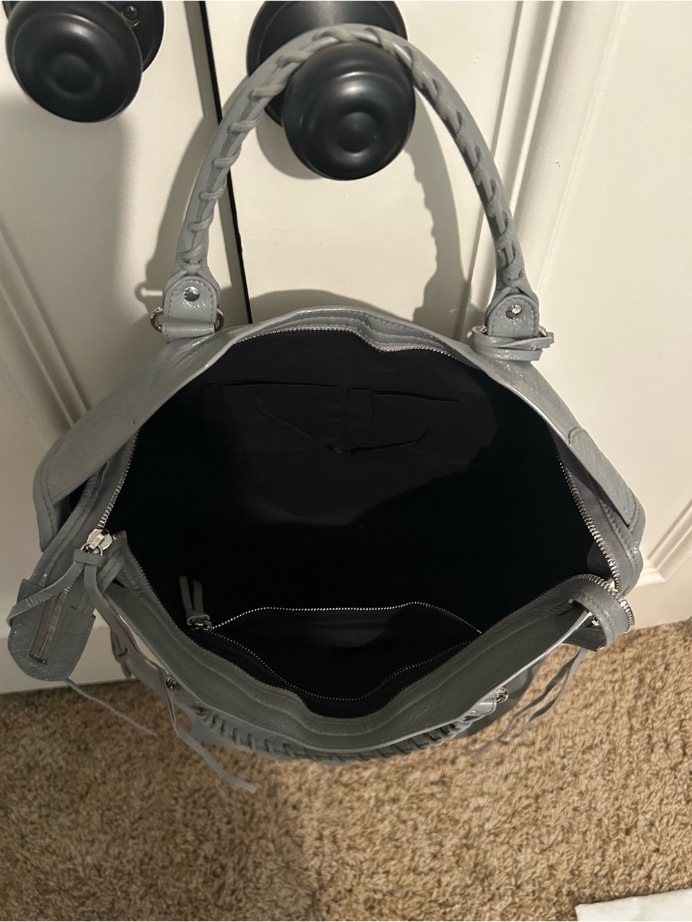 Balenciaga Gray Leather City Shoulder Bag with Top Handles - Picture 3 of 16